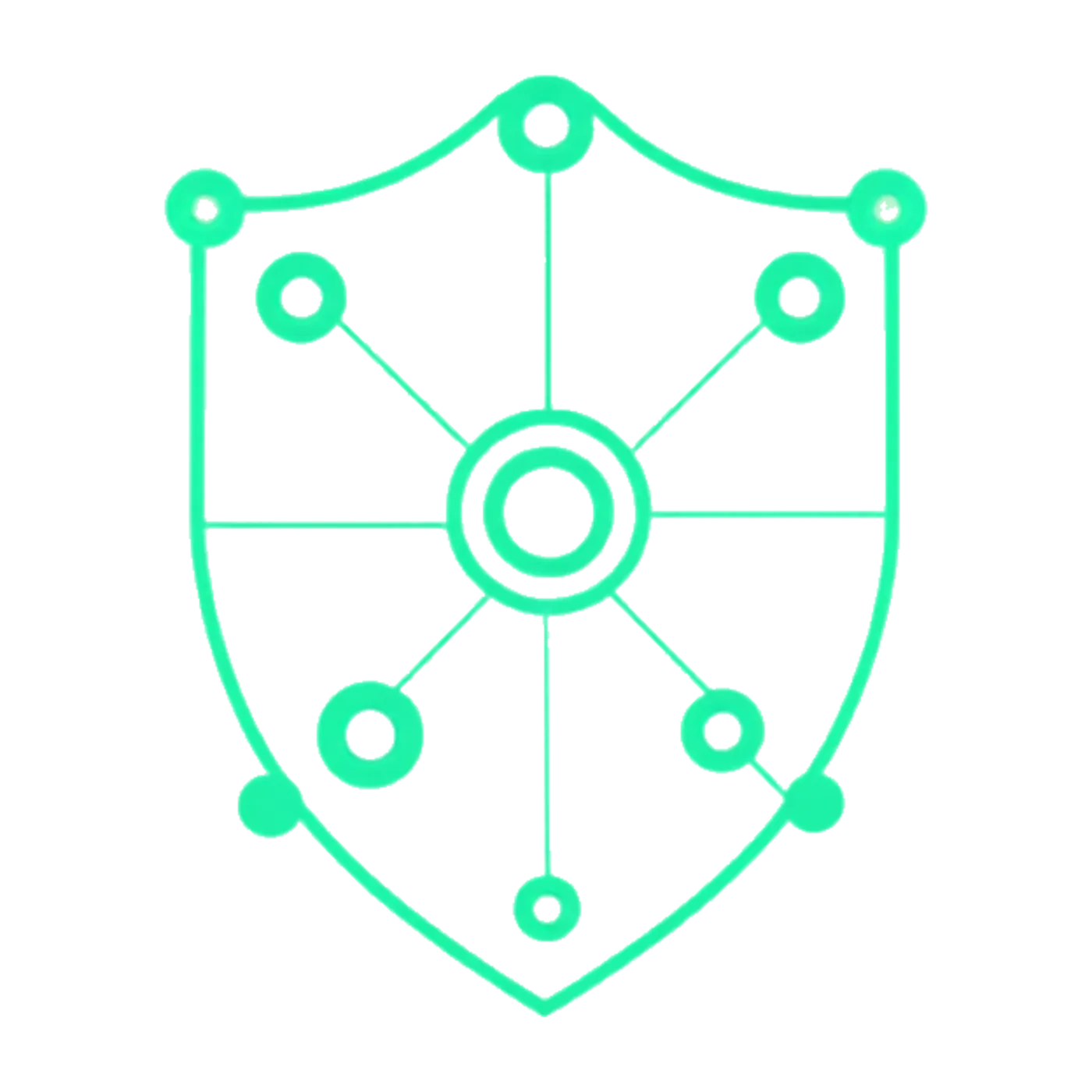 Abstract practitioner team forming a network shield